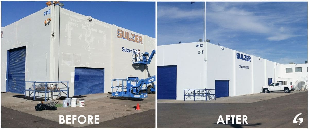 Sulzer before and after painting